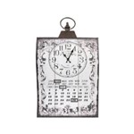 Ficha técnica e caractérísticas do produto Relógio com Calendário Curvo Branco de Parede