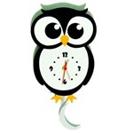 Ficha técnica e caractérísticas do produto Relógio com Movimento Coruja - Preto