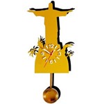 Ficha técnica e caractérísticas do produto Relógio com Movimento Cristo Redentor Amarelo Amarelo