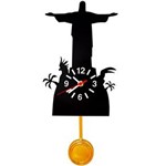Ficha técnica e caractérísticas do produto Relógio com Movimento Cristo Redentor Preto Preto