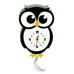 Ficha técnica e caractérísticas do produto Relógio com Movimento Modelo Coruja - Preto