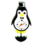 Ficha técnica e caractérísticas do produto Relógio com Movimento Pinguim - Preto