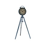 Ficha técnica e caractérísticas do produto Relógio com Tripé de Ferro Azul Antique