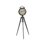 Ficha técnica e caractérísticas do produto Relógio com Tripé de Ferro Preto Antique
