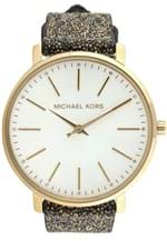 Ficha técnica e caractérísticas do produto Relógio Couro Michael Kors MK2878/0DN Dourado/Prata