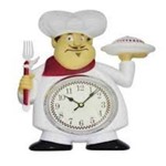 Ficha técnica e caractérísticas do produto Relógio Cozinheiro com Garfo Gourmet