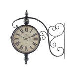 Ficha técnica e caractérísticas do produto Relógio de Estação Dupla Face Antigo Vintage Retrô Roma
