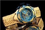 Relogio de Luxo Dourado Bolt Zeus em Aço Inox - Imports