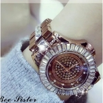 Relógio De Luxo Feminino Strass Bs Bee Sister Bs0629