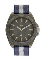 Relógio de Madeira Wewood Phoenix 46 Teak Blue - WWPH06