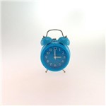 Relógio de Mesa Azul Claro Pequeno Plástico 13x8 Cm - Ponto Sul