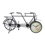 Ficha técnica e caractérísticas do produto Relógio de Mesa Bicicleta com 2 Bancos - 44x24 Cm