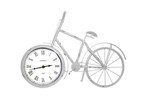Relógio de Mesa Bicicleta de Metal Branca Vintage - Daluel