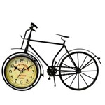 Ficha técnica e caractérísticas do produto Relógio de Mesa Bicicleta de Metal Retrô Vintage