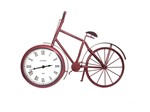 Relógio de Mesa Bicicleta de Metal Vermelha Vintage - Daluel