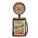 Ficha técnica e caractérísticas do produto Relógio de Mesa Bistrô Mom`s Diner Hot Dog 45 Cm