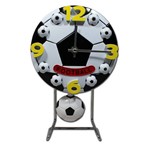 Ficha técnica e caractérísticas do produto Relógio de Mesa Bola de Futebol C/ Base em Metal Inox