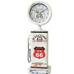 Ficha técnica e caractérísticas do produto Relógio de Mesa Bomba de Combustível Welcome Route 66 Vintage