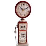 Ficha técnica e caractérísticas do produto Relógio de Mesa Bomba de Gasolina Gulf Vermelho - Versare Anos Dourados