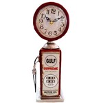 Ficha técnica e caractérísticas do produto Relógio de Mesa Bomba de Gasolina Gulf Vermelho