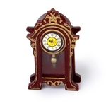 Ficha técnica e caractérísticas do produto Relógio De Mesa Clássico De Madeira Em Miniatura 1:12