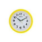 Ficha técnica e caractérísticas do produto Relógio de Mesa com Despertador Redondo Casita 12x12cm Amarelo Casita