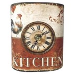 Ficha técnica e caractérísticas do produto Relógio de Mesa Curvo Galo Kitchen Oldway - Metal - 14x11 Cm