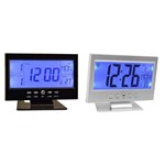 Ficha técnica e caractérísticas do produto Relógio de Mesa Despertador Calendário Temperatura Led Le-8107 - Lelong