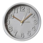 Ficha técnica e caractérísticas do produto Relógio de Mesa Despertador Cinza 13x5cm 44024 Urban