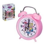 Ficha técnica e caractérísticas do produto Relógio De Mesa Despertador Infantil Rosa Super Girls Heroínas Mulher Maravilha, Super Girl