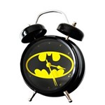 Ficha técnica e caractérísticas do produto Relógio de Mesa Despertador Metal Dc Batman - Preto