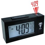 Relógio de Mesa Digital com Projetor de Horas Despertador e Temperatura 618 Preto - Jiaxi Oksn