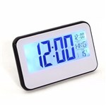 Relógio de Mesa Digital Data Hora Temperatura Led Azul Senso - Jojo