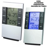 Ficha técnica e caractérísticas do produto Relógio de Mesa Digital Despertador Previsão Tempo e Temperatura CBRN01149 - Commerce Brasil