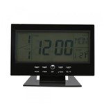 Ficha técnica e caractérísticas do produto Relógio de Mesa Digital Despertador Temperatura Led Azul - Ds