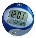 Ficha técnica e caractérísticas do produto Relógio de Mesa e Parede Digital 27 X 27cm Data Hora Tempera - Lelong
