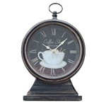 Ficha técnica e caractérísticas do produto Relógio de Mesa em Ferro Cappuccino