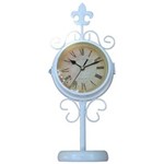 Ficha técnica e caractérísticas do produto Relógio de Mesa Flor de Lís 2 Faces - 37x15 Cm