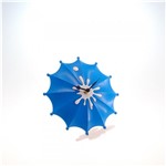 Relogio de Mesa Guarda Chuva Decora. Brinde Azul 15x15x15cm - Mais Az