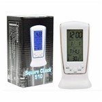 Relógio de Mesa Led Azul Digital Hora Data Temperatura