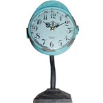 Ficha técnica e caractérísticas do produto Relógio de Mesa Oldway Ferro Azul Envelhecido