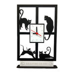 Ficha técnica e caractérísticas do produto Relógio de Mesa ou Parede 4 Gatos na Janela Linha Pet