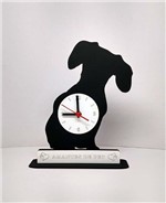 Ficha técnica e caractérísticas do produto Relógio de Mesa ou Parede Cachorro Basset Linha Pet - Mundo das Artes