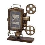 Ficha técnica e caractérísticas do produto Relógio de Mesa Projetor Vintage 34cm - Branco