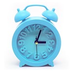 Ficha técnica e caractérísticas do produto Relógio de Mesa Retrô Moderno Redondo Azul - Yaay