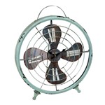 Ficha técnica e caractérísticas do produto Relógio de Mesa Ventilador Grande em Metal - 55x44 Cm