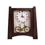 Ficha técnica e caractérísticas do produto Relógio de Mesa Vintage - Modelo Bicicleta em Paris - 30x27cm