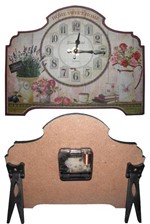 Ficha técnica e caractérísticas do produto Relogio de Mesa Vintage Retro Decoracao Lar Doce Lar (XIN-07) - Braslu