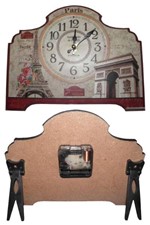 Ficha técnica e caractérísticas do produto Relogio de Mesa Vintage Retro Decoracao Paris (XIN-07) - Braslu