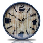 Ficha técnica e caractérísticas do produto Relógio de Parde 30cm Redondo Yin`s